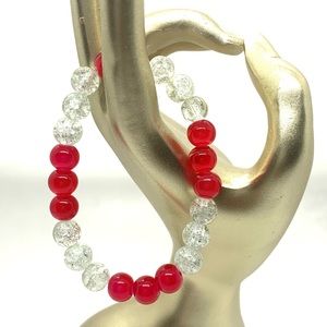 [Freedom] Stretchy Outstanding Glass Crackle Beaded Bracelet